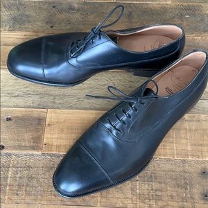 J. Crew Alfred Sargent Black Cap Toe Shoes